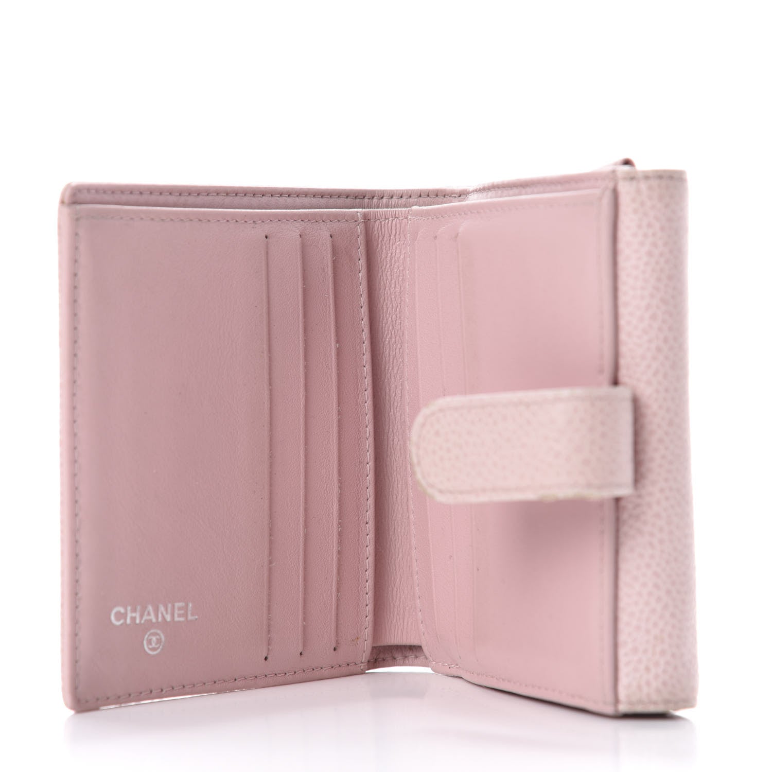 Chanel Caviar Timeless CC Compact French Wallet Pink 5 of 8