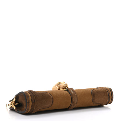 Burberry Suede Animal Clutch Brown 4 of 8