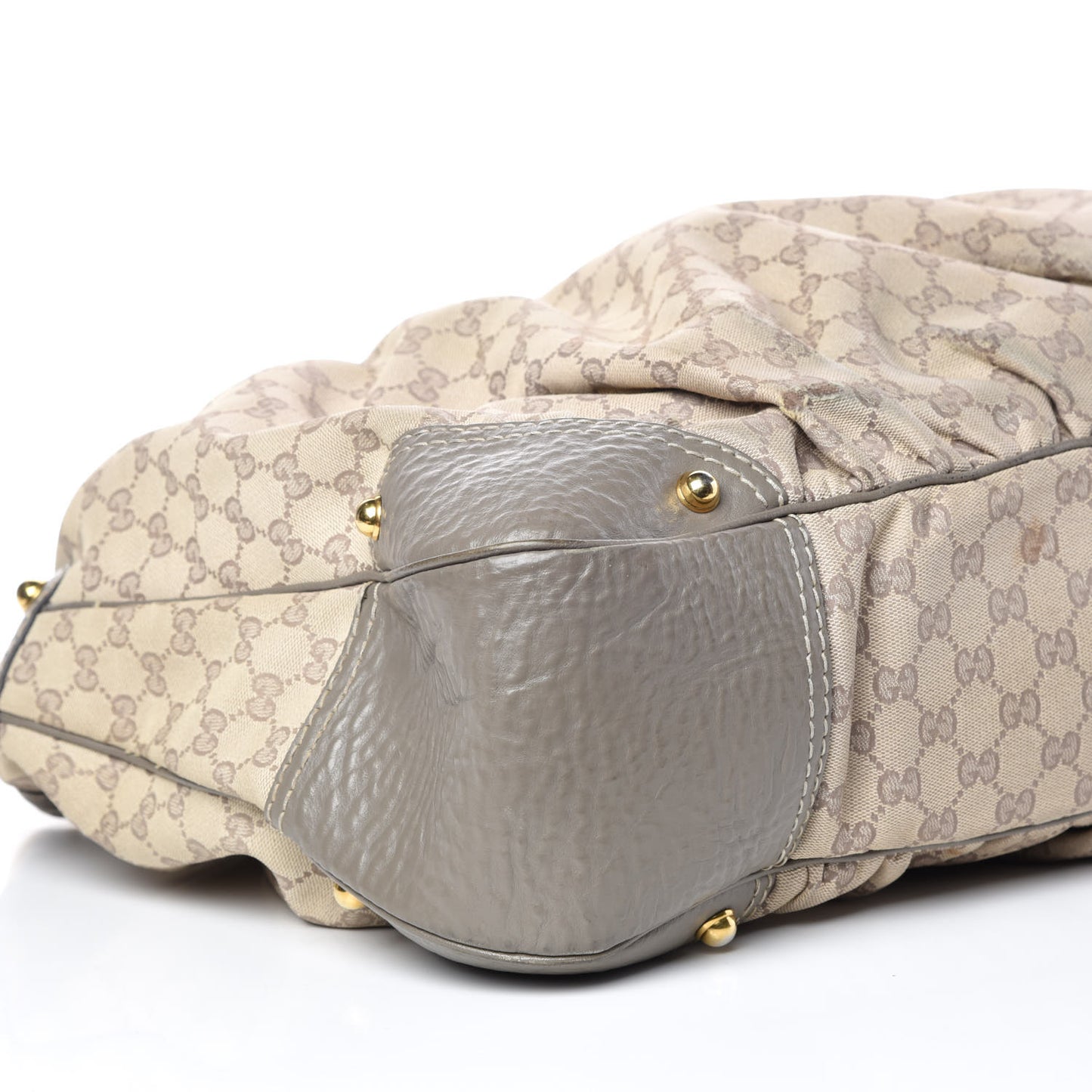 Monogram Large Jockey Hobo Grey