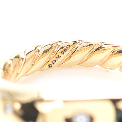 David Yurman 18K Yellow Gold Diamond 11mm Pure Form Ring 52 6 4 of 5