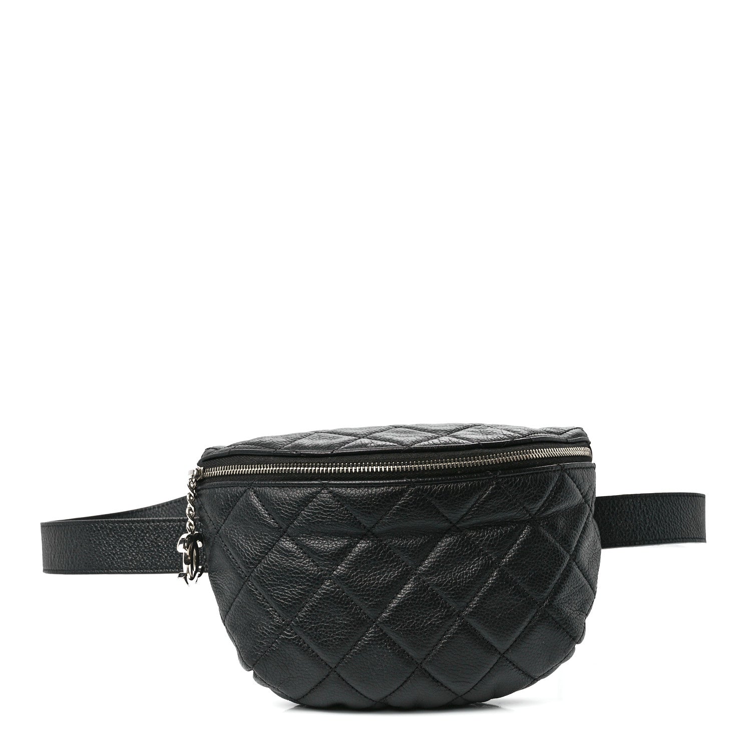 Chanel Grained Calfskin Quilted Waist Belt Bag Black 1 of 12