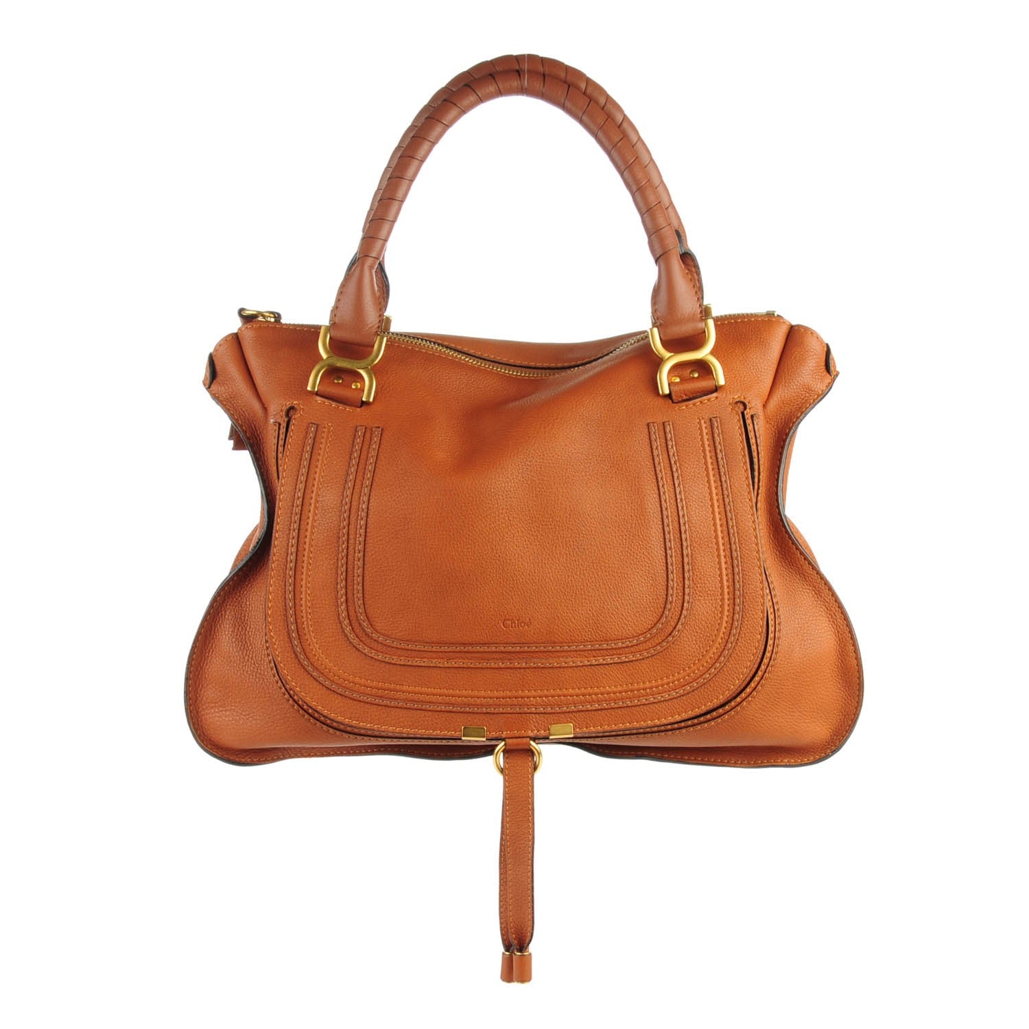 Chloe Calfskin Large Marcie Satchel Tan 1 of 8