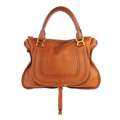 Chloe Calfskin Large Marcie Satchel Tan 1 of 8