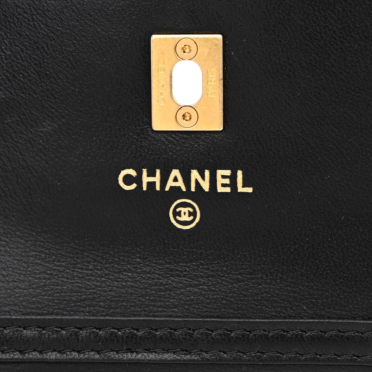 Chanel Lambskin Quilted Pearl Crush Clutch With Chain Black 6 of 12