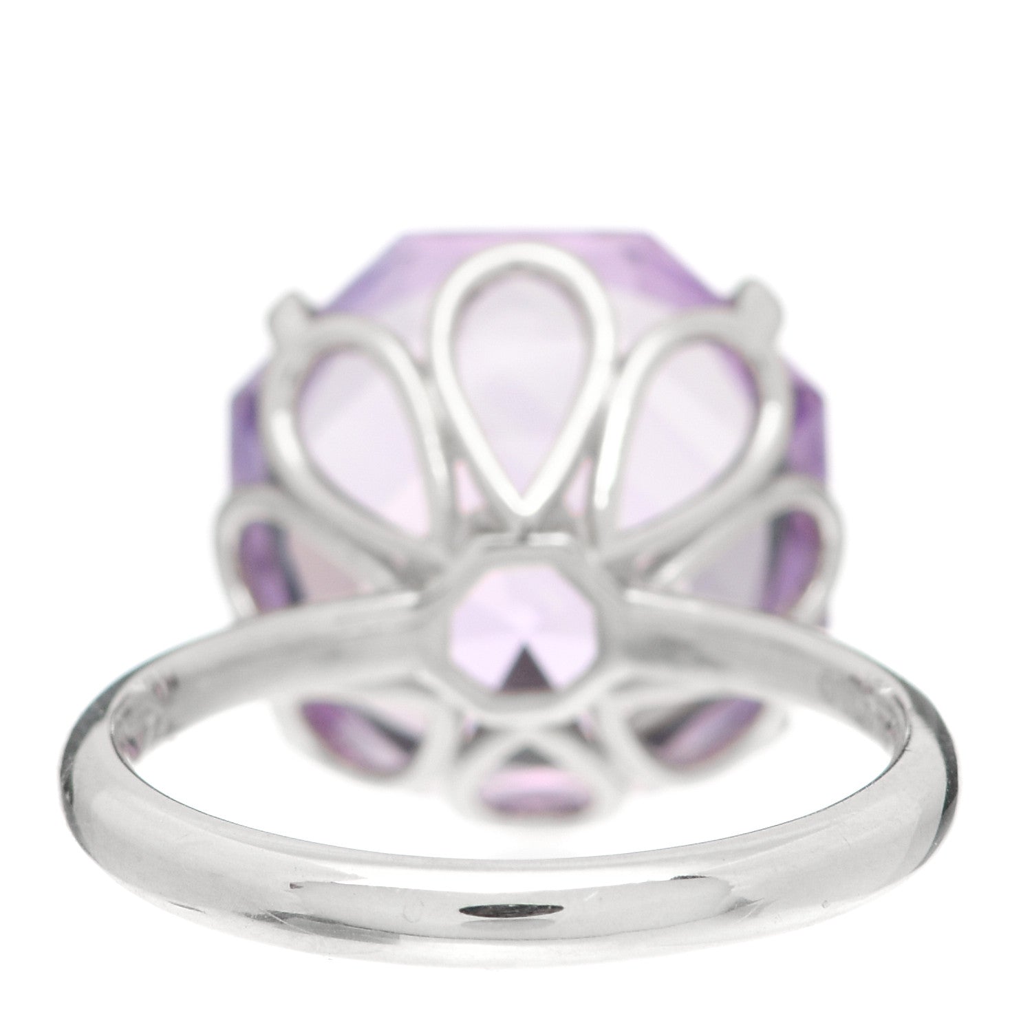Tiffany Sterling Silver Amethyst Sparklers Octagonal Cocktail Ring 49 5 4 of 5