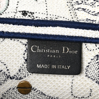 Christian Dior Canvas Embroidered Around the World Saddle Bag Blue 6 of 10