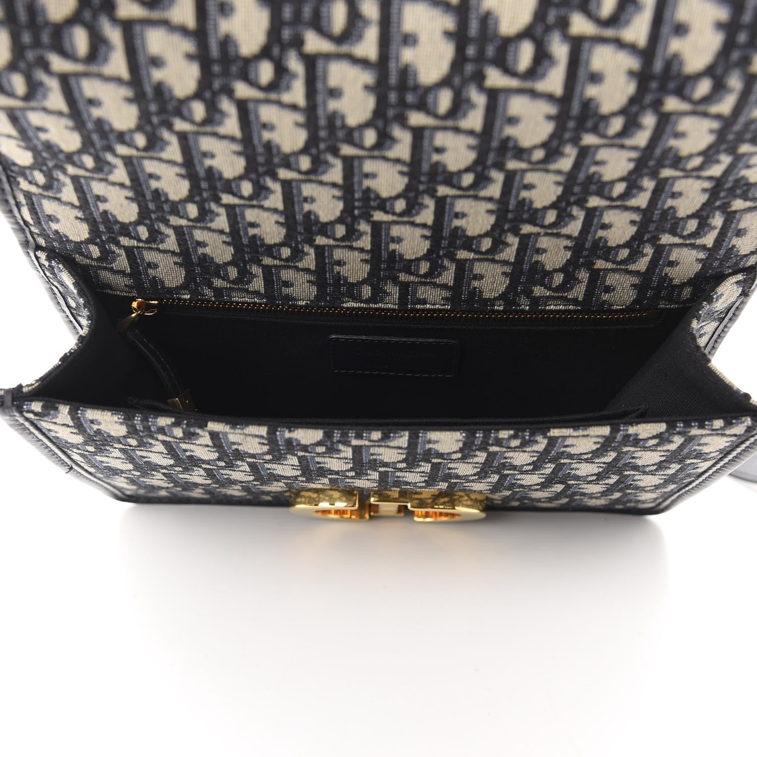 Christian Dior Oblique 30 Montaigne Flap Bag Blue 5 of 10