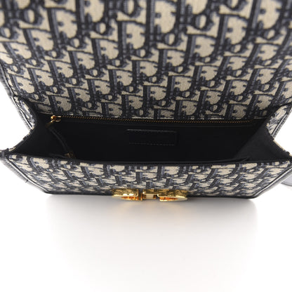 Christian Dior Oblique 30 Montaigne Flap Bag Blue 5 of 10