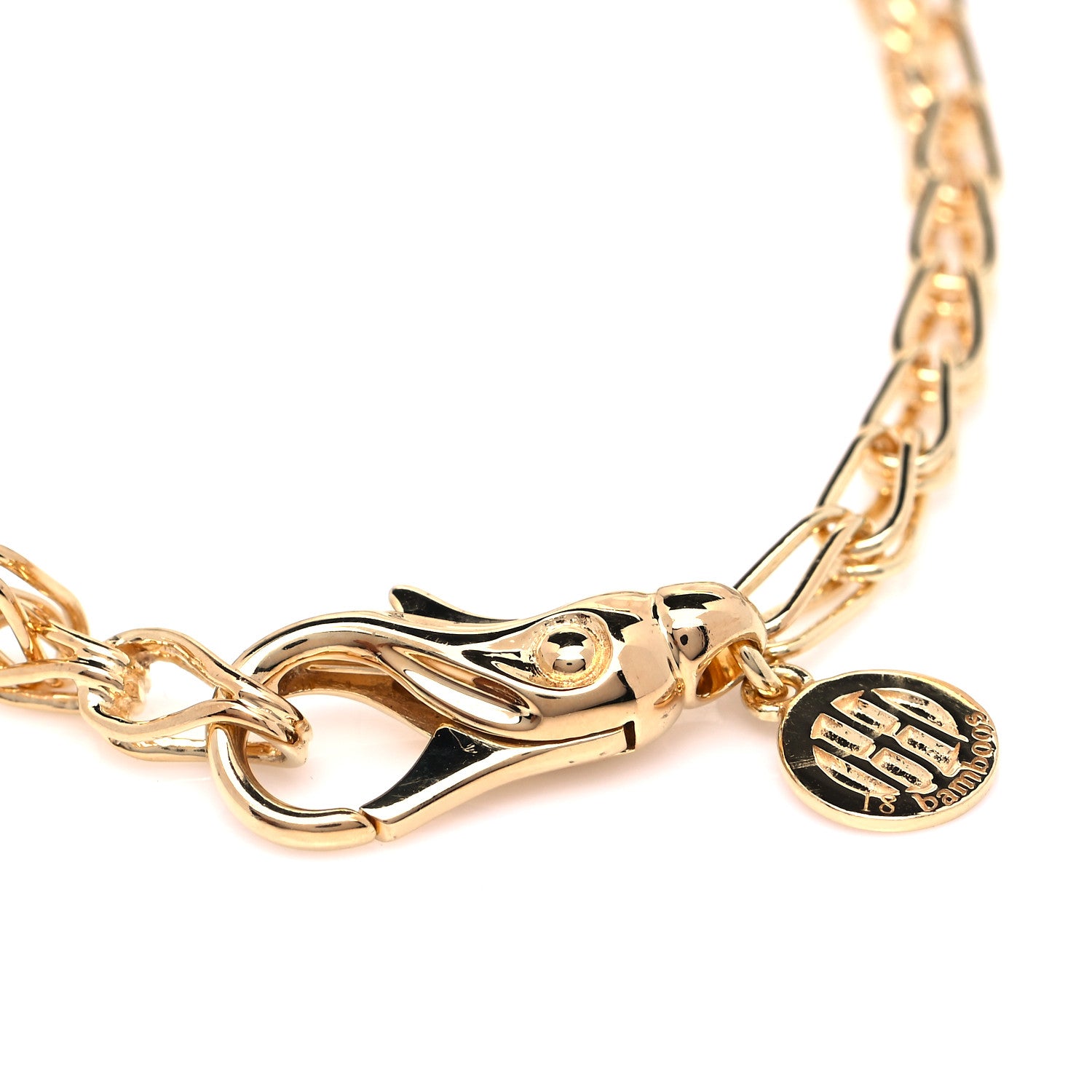 John Hardy 18 Karat Yellow Gold Bamboo Graduated Link Bracelet 4 of 5
