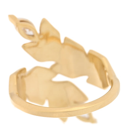 Tiffany 18K Yellow Gold Diamond Victoria Vine Bypass Ring 47 4 3 of 5