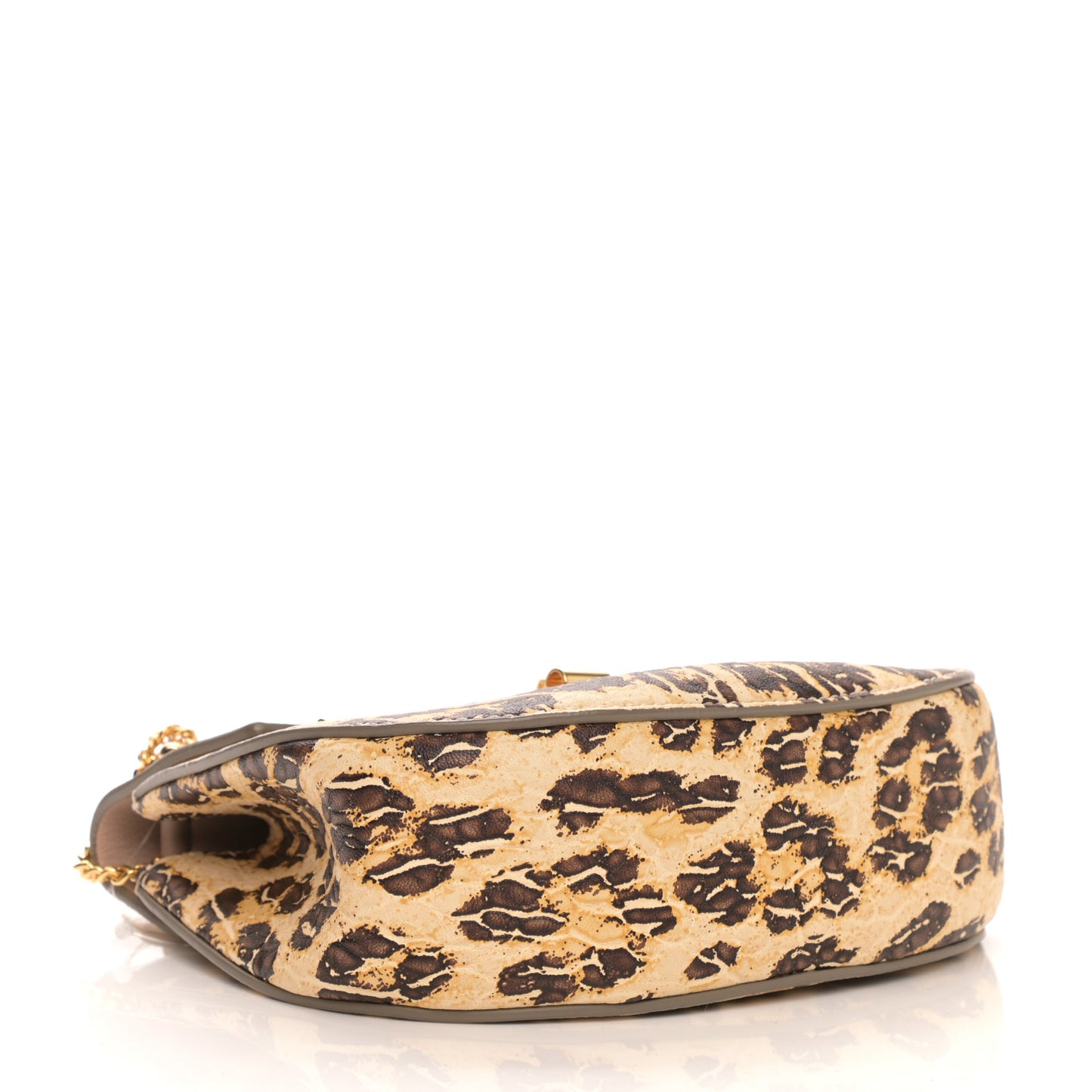Calfskin Leopard Print Mini Drew Shoulder Bag