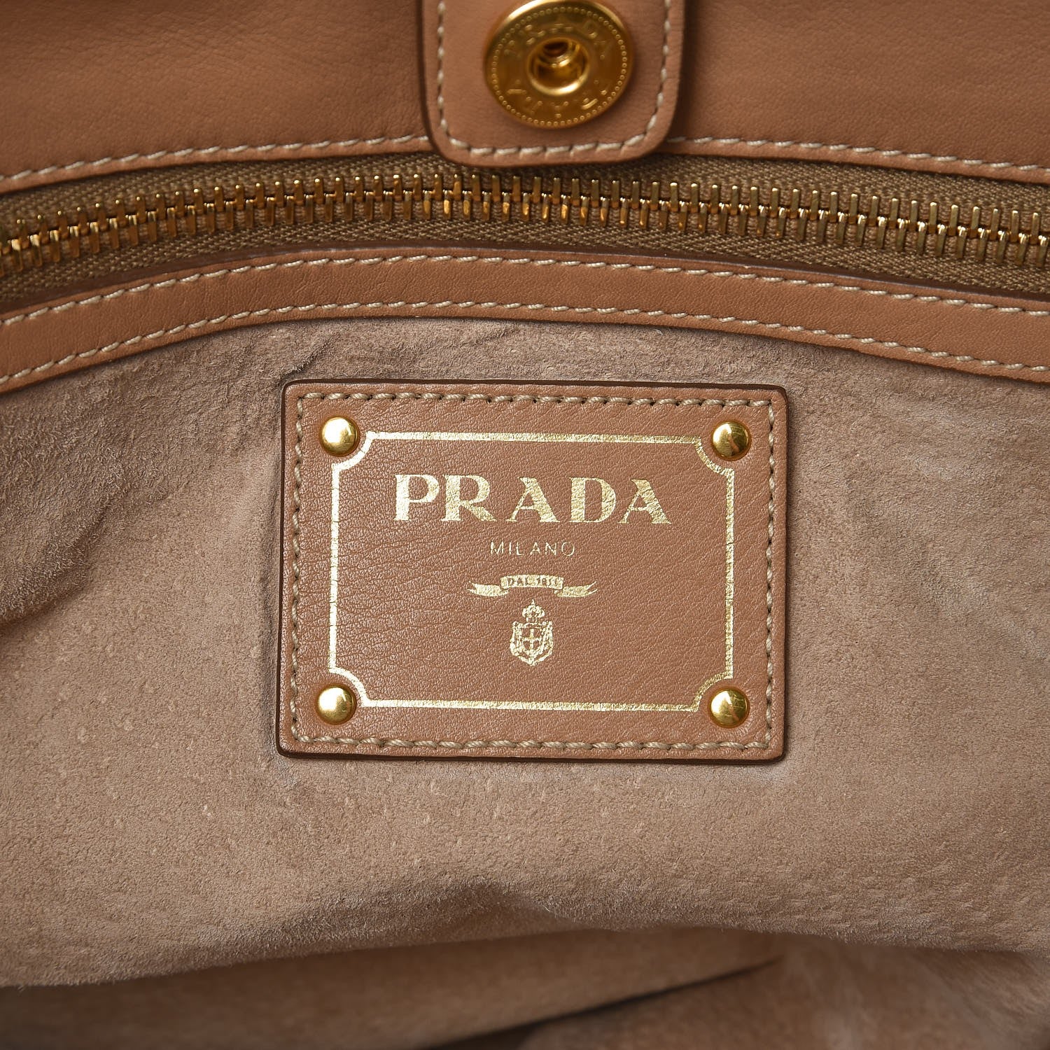 Prada Soft Calf Satchel Bag Caramel 6 of 11