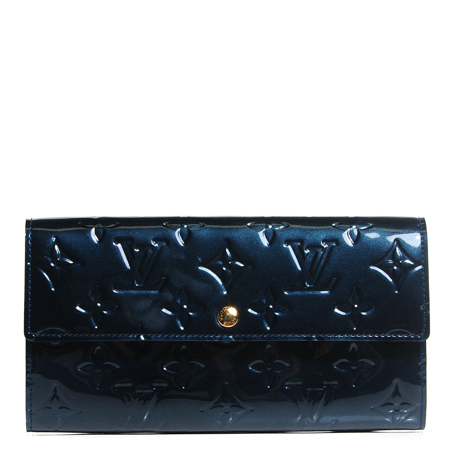Louis Vuitton Vernis Sarah Wallet Blue Nuit 1 of 8