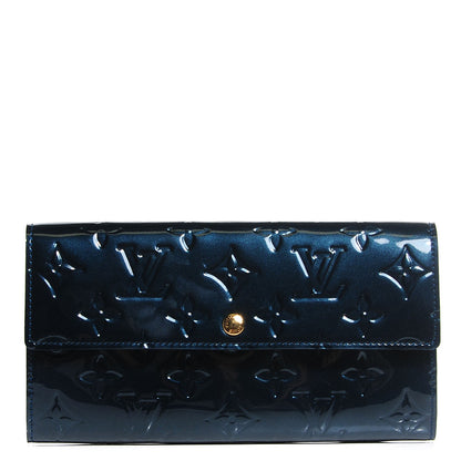 Louis Vuitton Vernis Sarah Wallet Blue Nuit 1 of 8