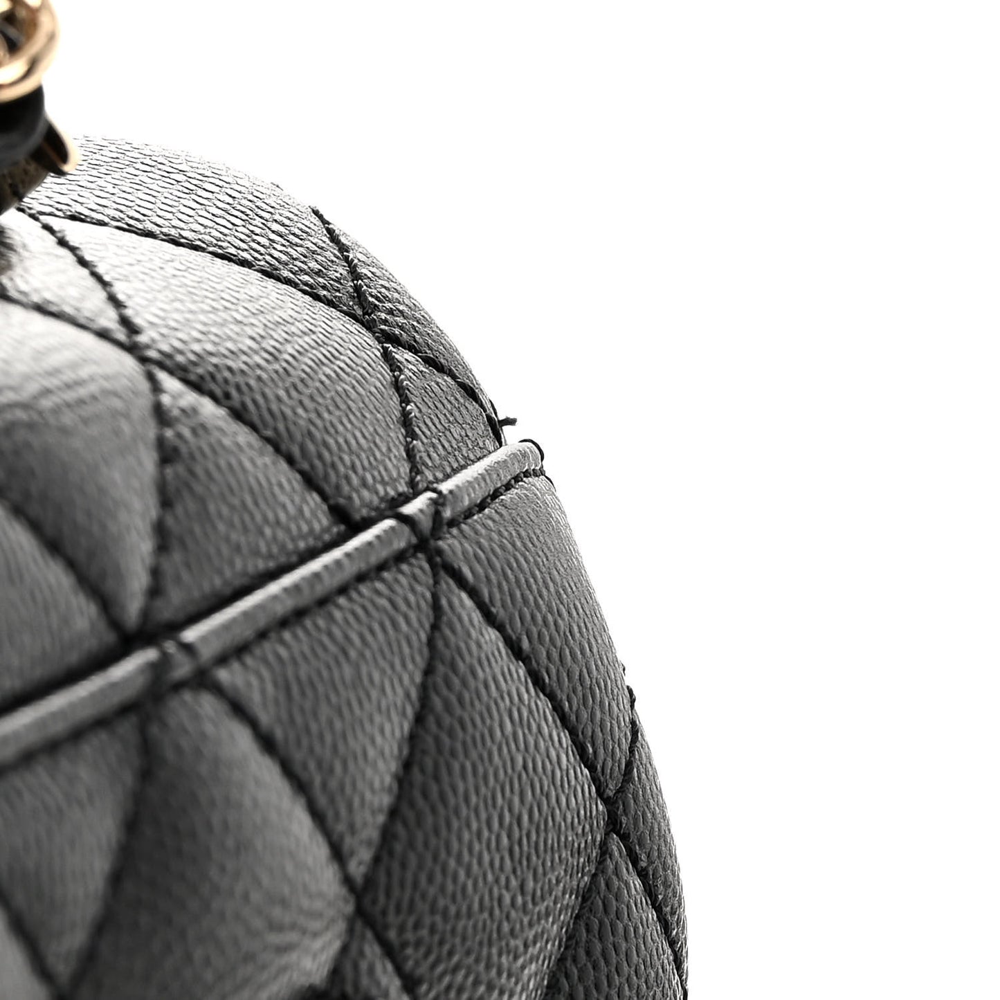 Caviar Quilted Small Coco Handle Flap Black