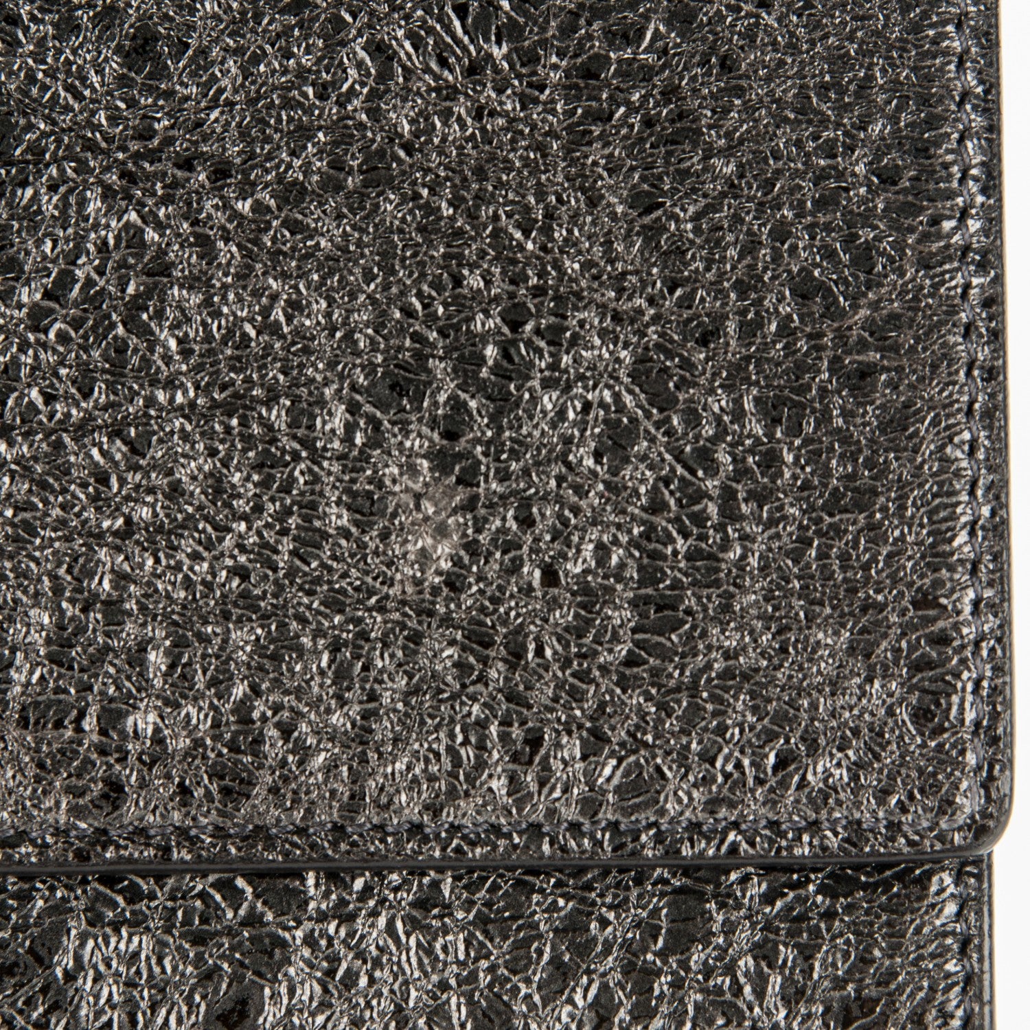 Saint Laurent Metallic Textured Large Belle De Jour Clutch Dark Silver 8 of 8