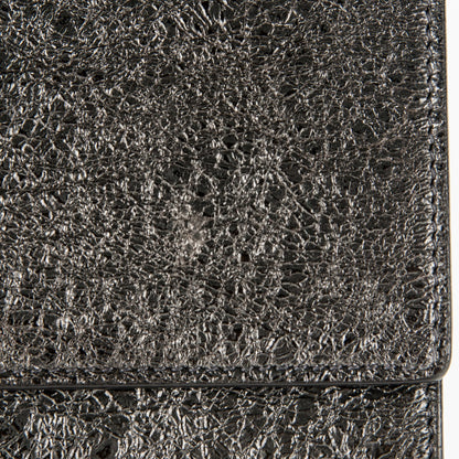 Saint Laurent Metallic Textured Large Belle De Jour Clutch Dark Silver 8 of 8