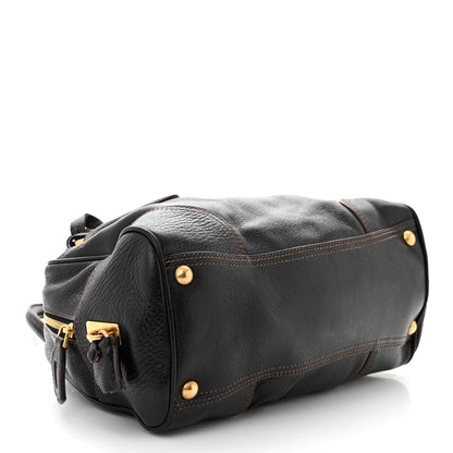 Prada Cervo Animalier Shoulder Bag Black 4 of 10