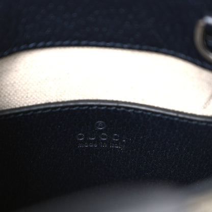 Gucci GG Supreme Monogram Textured Dollar Calfskin Mini Retro Interlocking G Tote Bag Beige Blue 6 of 10