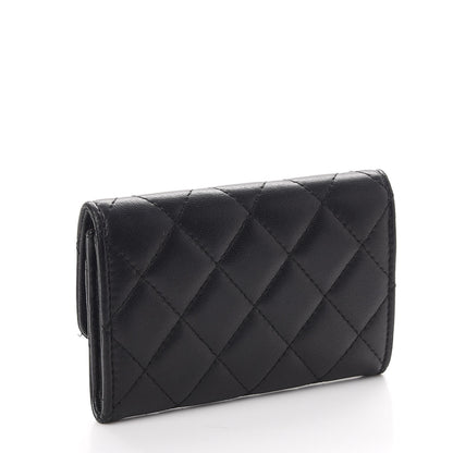 Chanel Lambskin Quilted Flap Card Holder Black 3 of 9