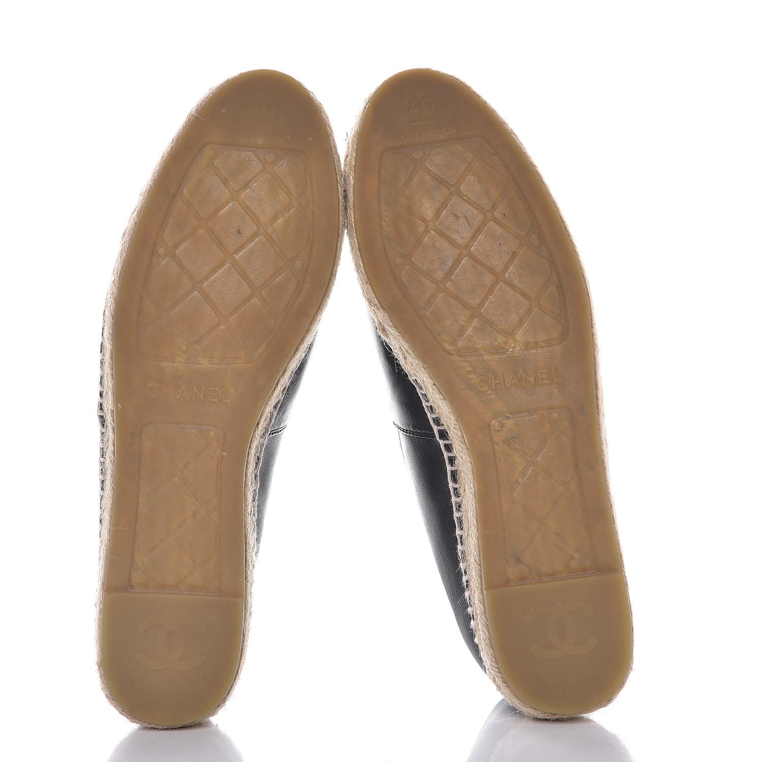Chanel Lambskin CC Espadrilles 40 Black 5 of 9