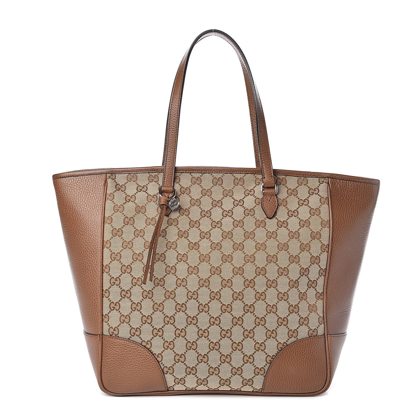 Monogram Medium Bree Zippered Tote Beige Tabacco