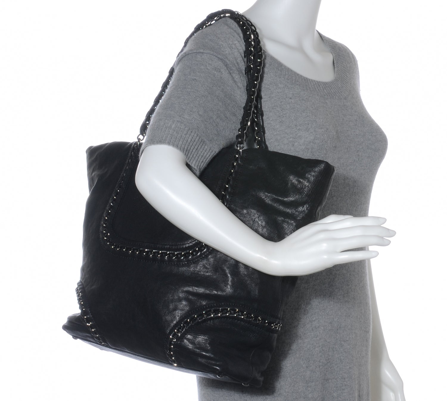 Chanel Calfskin Luxe Ligne Tote Black 2 of 7