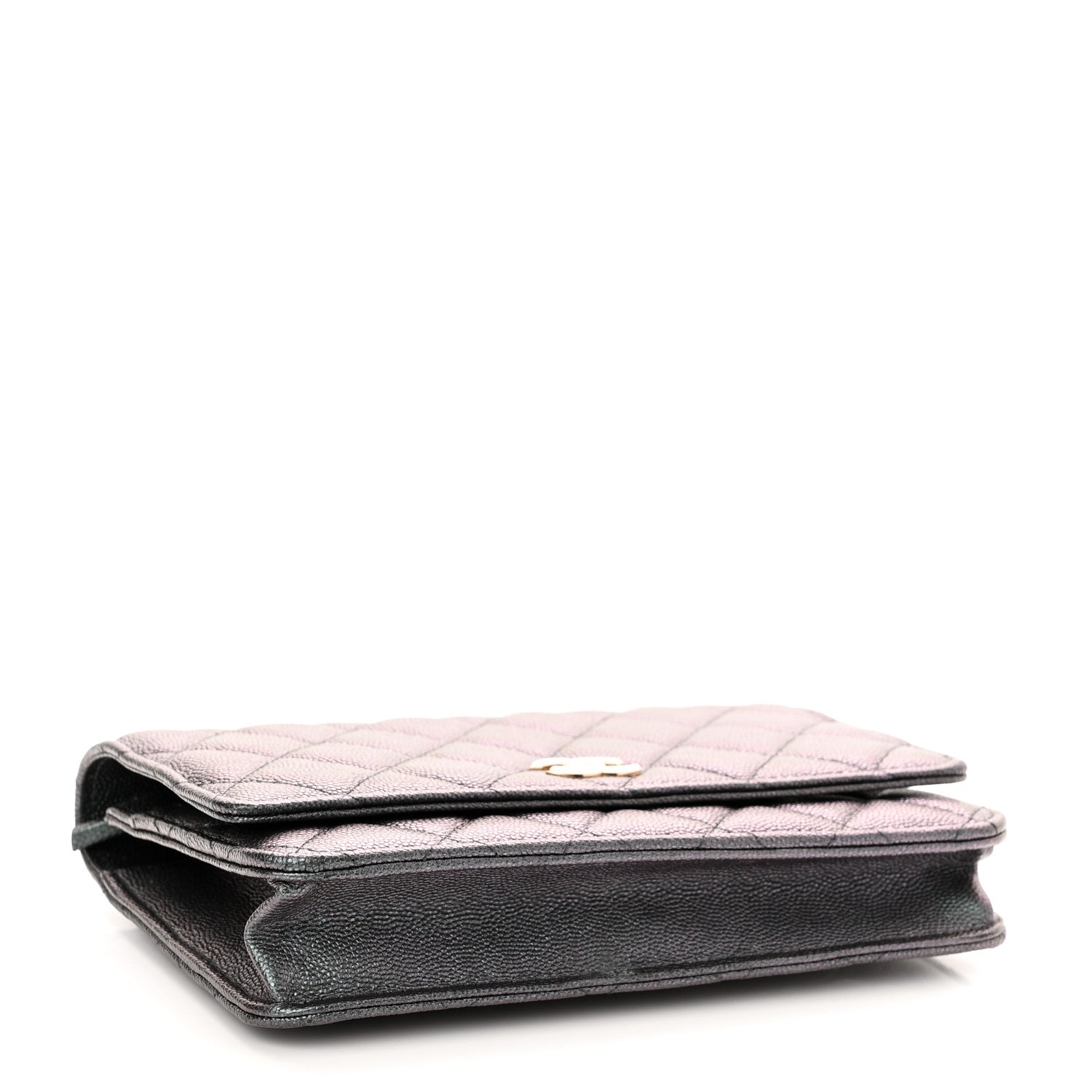 Chanel Iridescent Caviar Quilted Wallet On Chain WOC Black 3 of 10