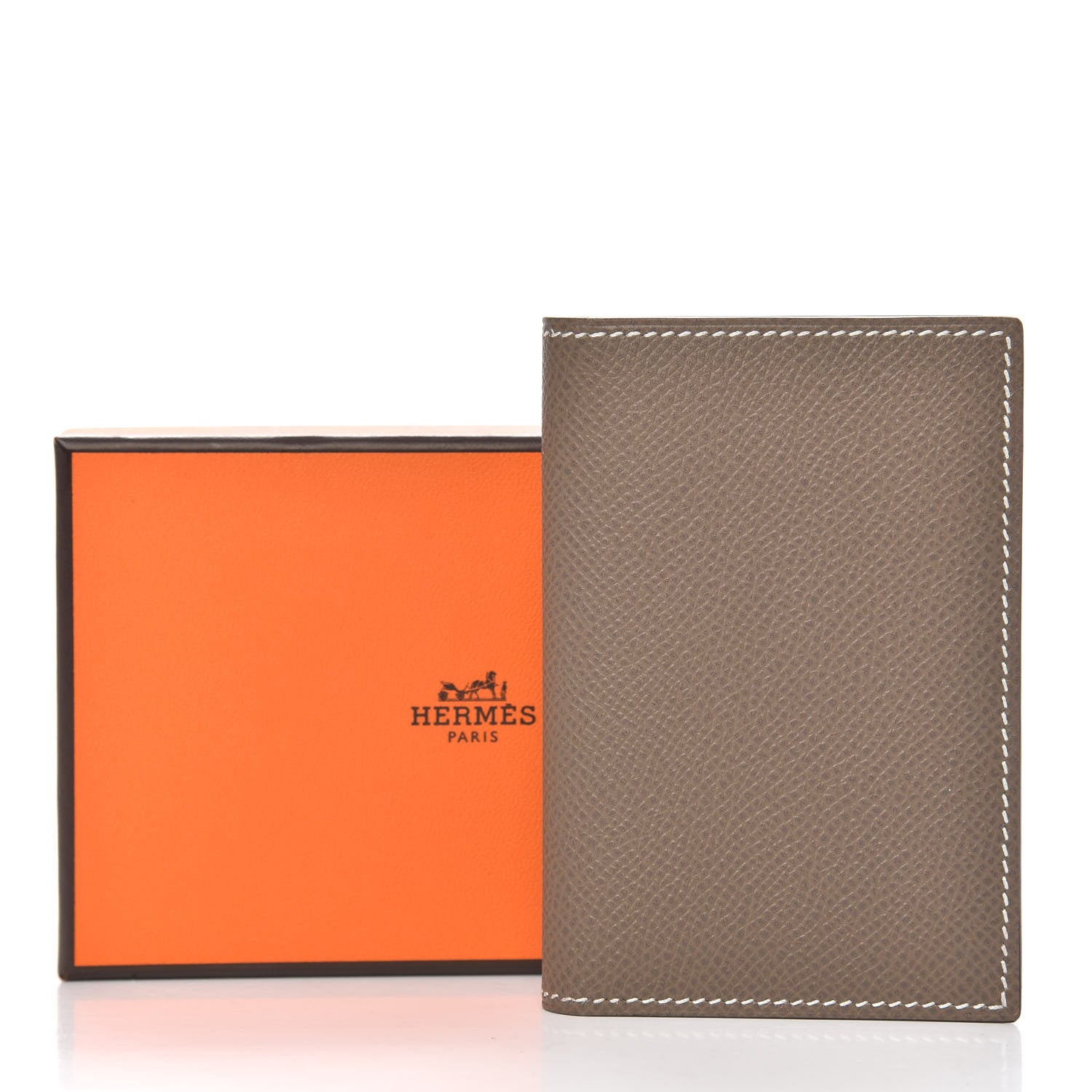 Hermes Epsom MC2 Euclide Card Holder Case Etoupe 7 of 7