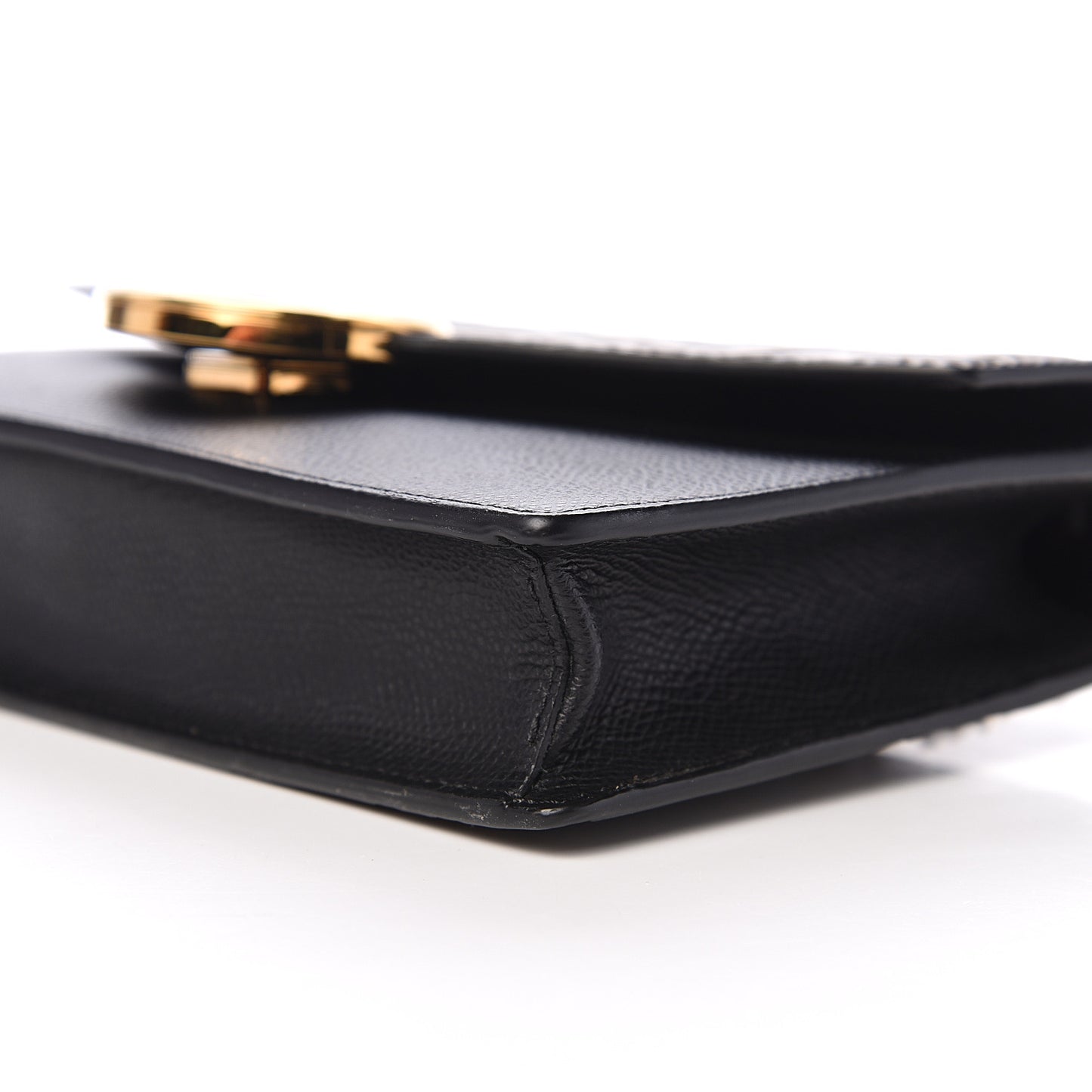 Vitello Cruise F is Fendi Bi-Color FF 1974 Embossed Medium Envelope Wallet On Chain Black Maya