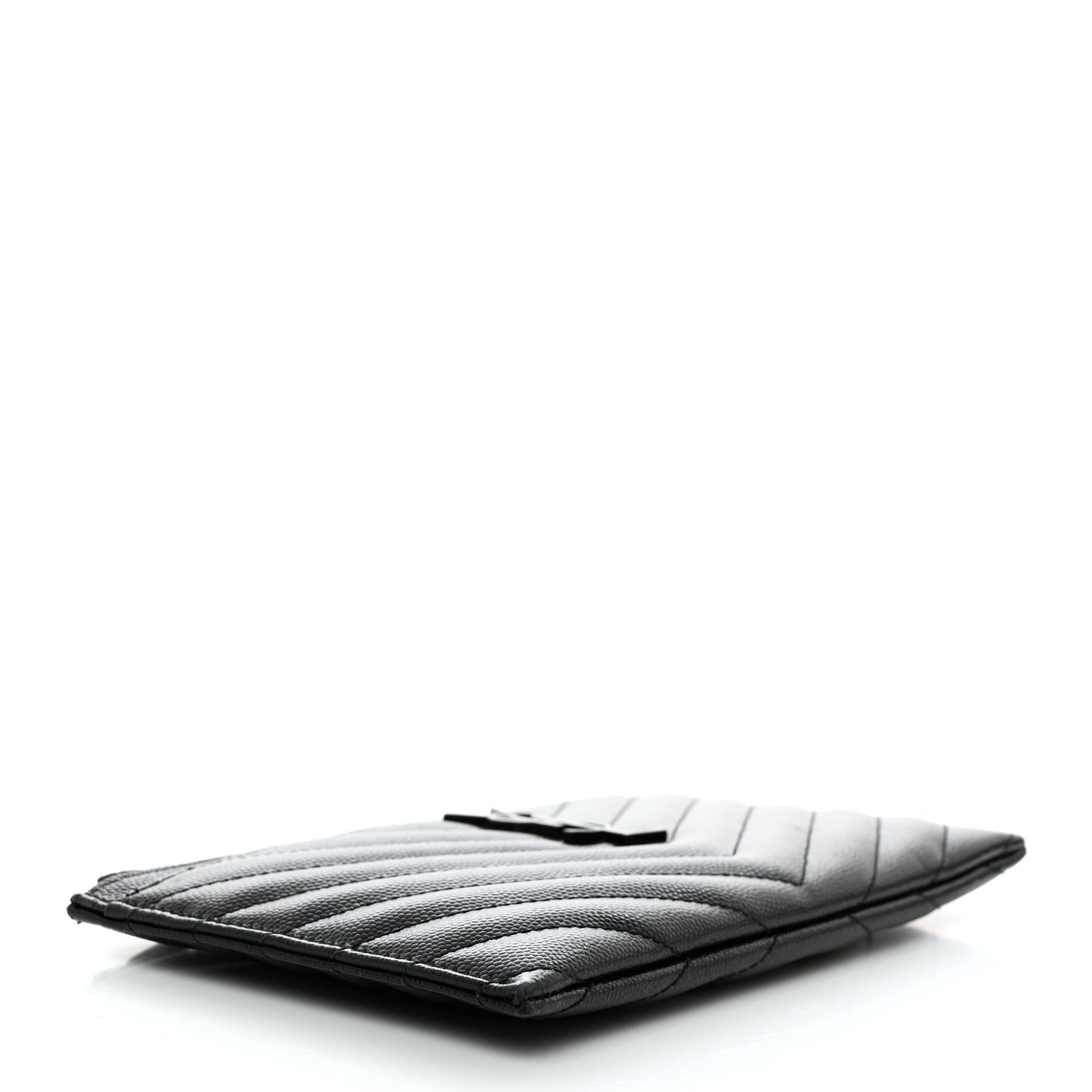 Grain De Poudre Chevron Monogram Bill Pouch Black