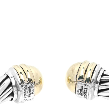 David Yurman Sterling Silver 14K Yellow Gold 10mm Cable Classics Bracelet 3 of 4