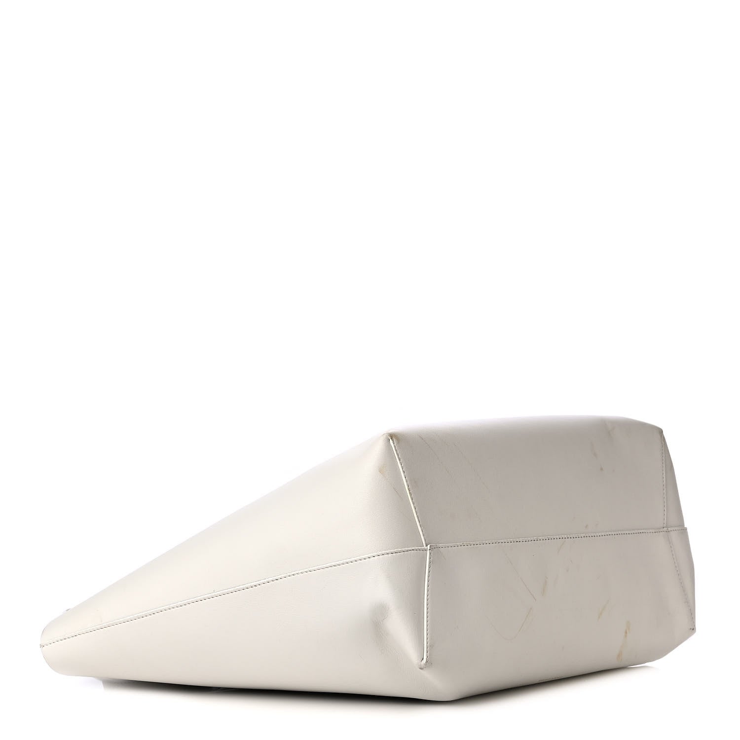 Mansur Gavriel Calfskin Large Shopping Tote White Blu 3 of 6