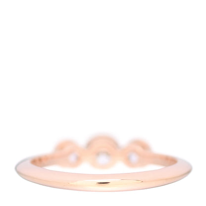 Tiffany 18K Rose Gold Diamond Three Stone Milgrain Ring 48 4.5 3 of 4