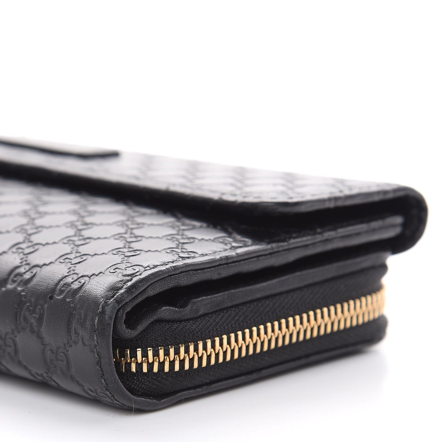 Soft Microguccissima Continental Zip Wallet Black