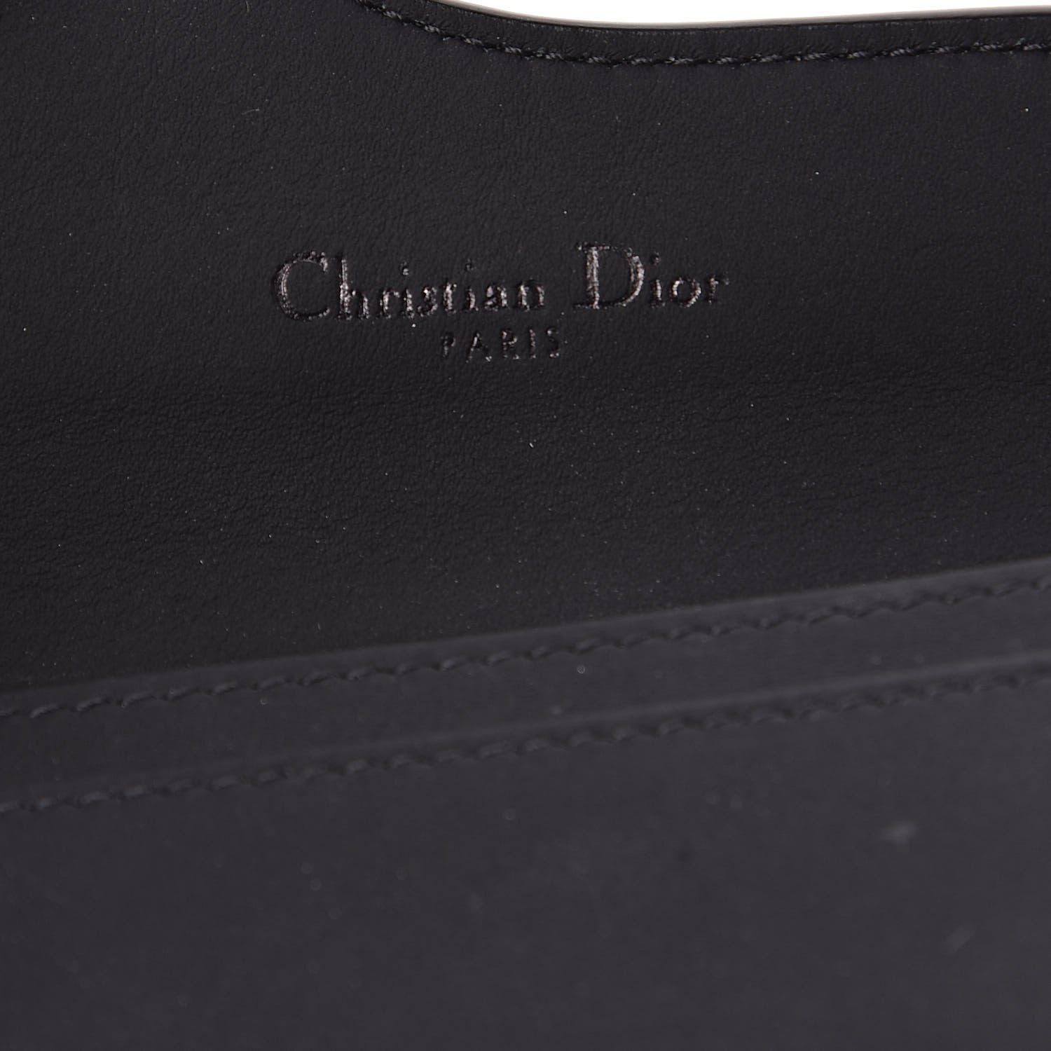 Christian Dior Ultra Matte Calfskin Saddle Card Holder Black 6 of 8