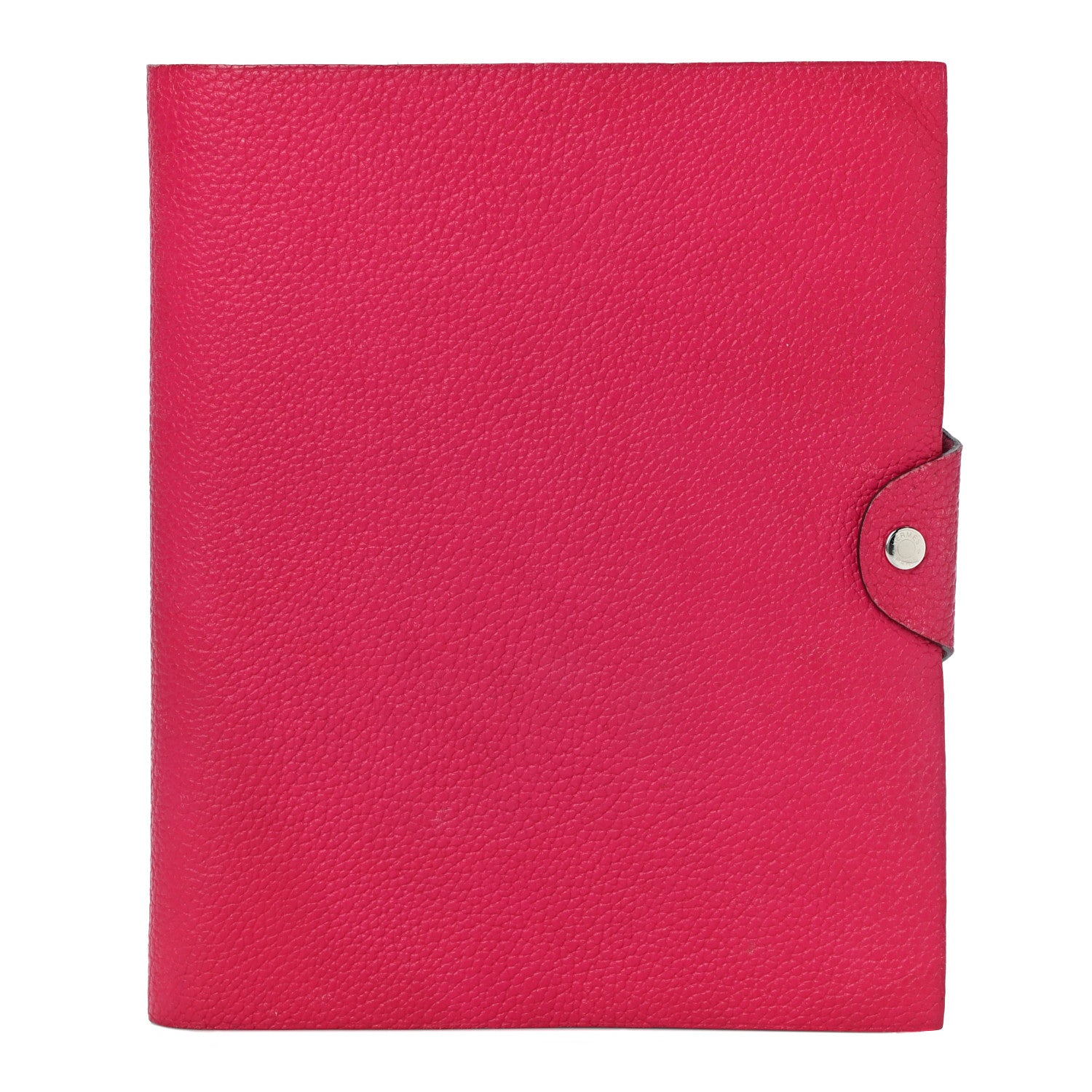 Hermes Togo Ulysse MM Notebook Cover Rose Shocking 1 of 15