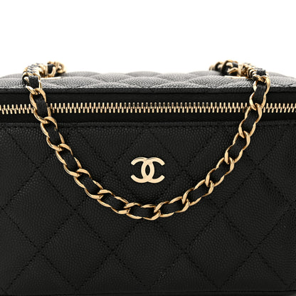 Chanel Caviar Quilted Small Vanity Case With Chain Black 8 of 12