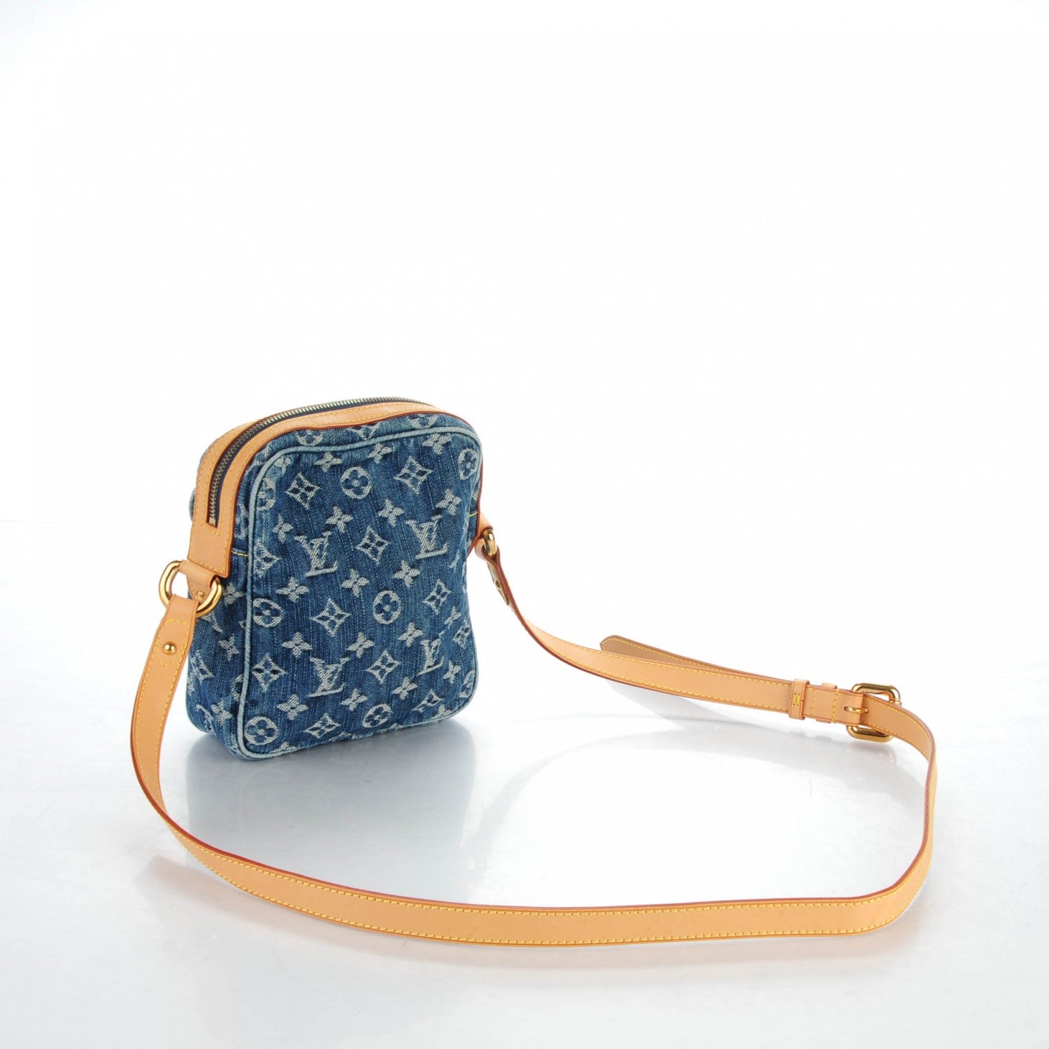 Louis Vuitton Denim Camera Bag Blue 3 of 7