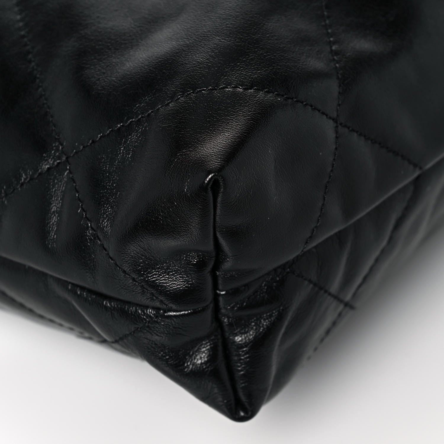 Chanel Shiny Calfskin Quilted Small Chanel 22 Black 10 of 14