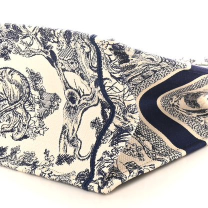Christian Dior Canvas Embroidered Medium Dioriviera Toile De Jouy Book Tote Blue 10 of 10