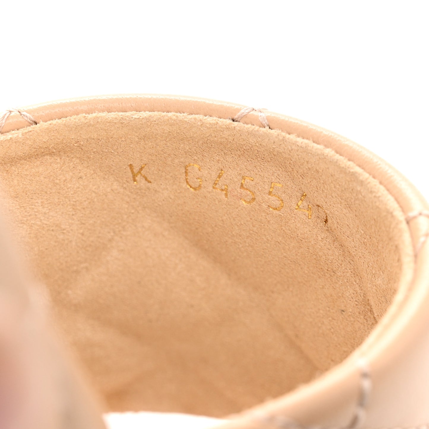 Lambskin Quilted Camelia CC Wedge Sandal Mules 38.5 Beige