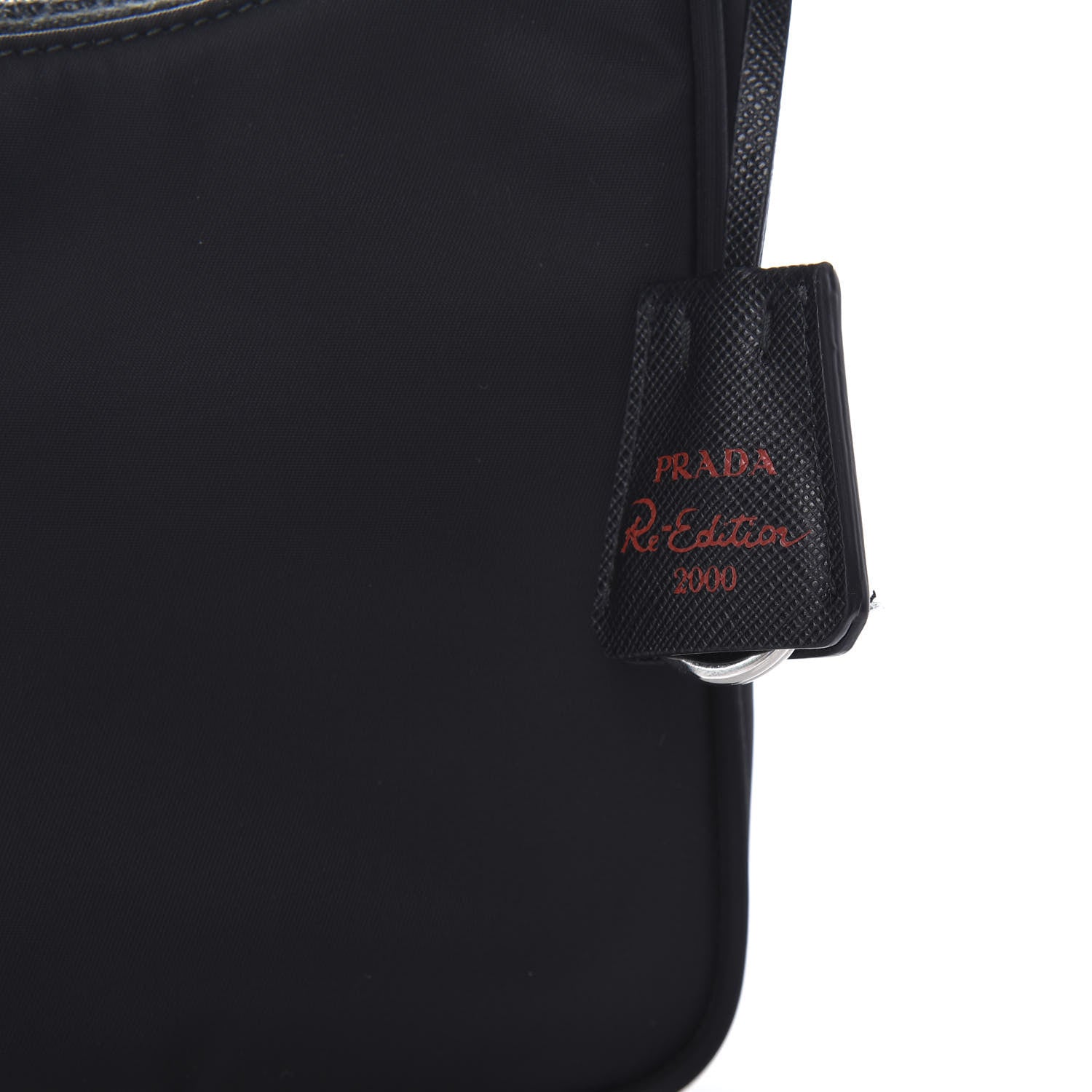 Prada Tessuto Nylon Saffiano Lunar New Year Mini Re-Edition 2000 Bag Black Fuoco 12 of 12