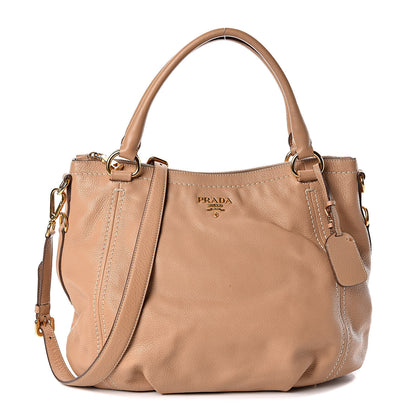 Prada Vitello Daino Tote Sabbia 1 of 10