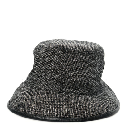 Gucci Wool Nylon GG Monogram Reversible Bucket Hat XL Black Grey 6 of 13