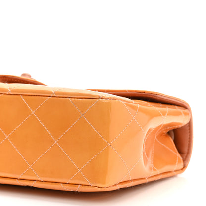 Chanel Patent Quilted Mini Rectangular Flap Orange 10 of 10