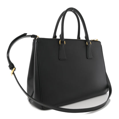 Prada Saffiano Lux Large Galleria Double Zip Tote Black 2 of 9
