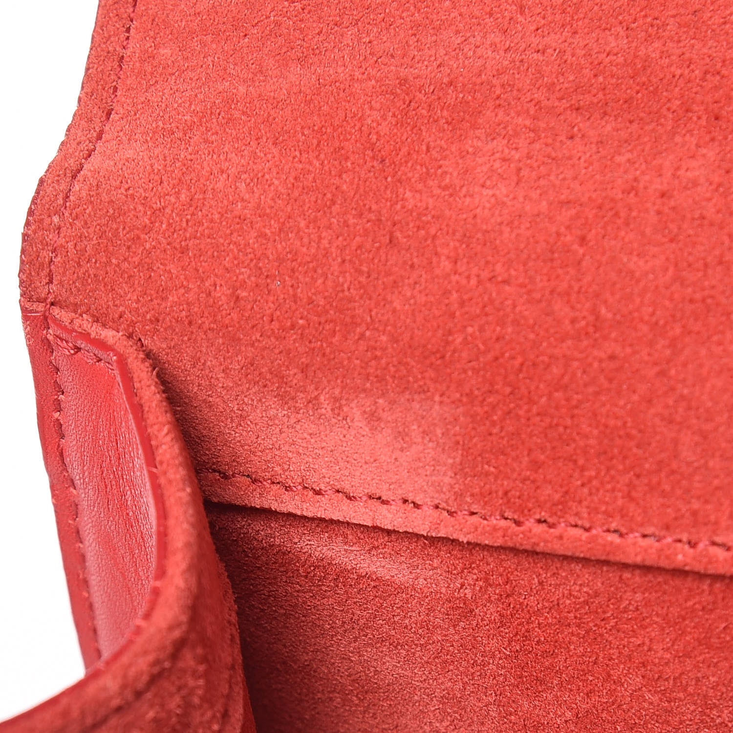 Saint Laurent Calfskin Classic Y Ligne Clutch Red 9 of 17