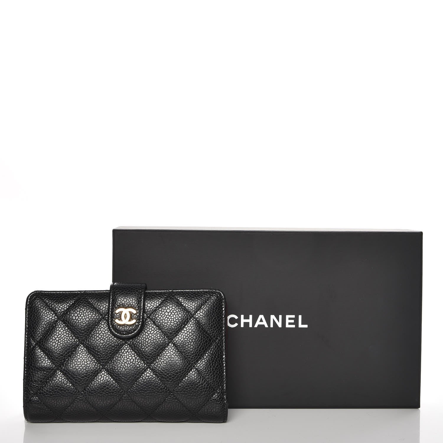 Chanel Caviar Quilted Zipped Pocket Wallet Black 9 of 9