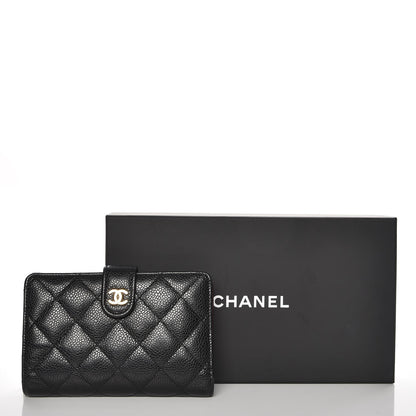 Chanel Caviar Quilted Zipped Pocket Wallet Black 9 of 9